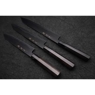 🇯🇵堺牙月 闇影 黑染仕上 白二鋼 劍形和牛刀 240mm 💓 黑檀柄 💓 日本高級廚刀 日本刀具