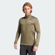 adidas Hiking & เอาท์ดอร์ เสื้อยืดแขนยาวซิปยาวครึ่งตัว Terrex Multi ผู้ชาย สีเขียว IP4800
