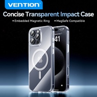 Vention Concise Transparent lmpact Case with MagSafe for iPhone 16 15/14/13 Series