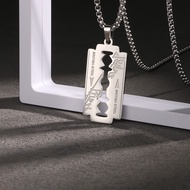 British Rock Band Judas Priest Blade Necklace Hip Hop Razor Pendant
