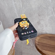 Samsung Galaxy M30 A40S A6 2018 A6S A6 Plus J8 2018 A8 M20 M10 M14 M54 F54 2018 A8S A8 Plus 2018 Cute Cartoon SpongeBob Patrick Phone Case With Doll and Holder Lanyard