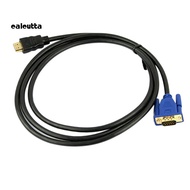 [calcutta] 6Ft 18M VGA HDMI-compatible Gold Male To VGA HD-15 Male Cable 1080P HDMI-compatible-VGA M