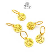 Aurea Bless Classic "Fu" Character Pendant / 100% Authentic 999 Gold