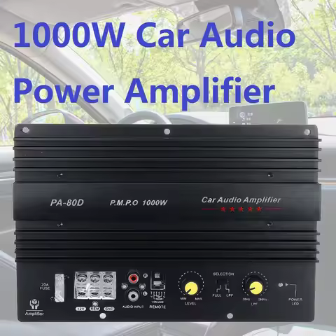12V Universal 1000W Amplifier Board PA-80D Mono Car Audio Power Amplifiers Powerful Bass Subwoofers