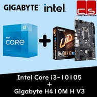 Intel Core i3-10100/ i3-10105 + Gigabyte H410m S2 V3/H410M H V3 Motherboard Combo