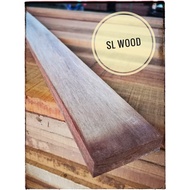 Balau Solid Wood Timber Smooth Finish 10(T)mm × 60(W)mm = 4'(L)Feet Kayu Balau
