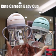 (Malaysia Stock) 250ml Baby Feeding Cup Cartoon Baby Straw Cups Leakproof Cup Multifunctional Baby Water Bottle Children Learn Feeding Drinking Bottle Kids Training Cup Toddler Newborn Baby Drinker Cups Pink Blue Green