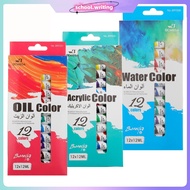 12 Colors Painting Set Acrylic Gouache Watercolor Oil Painting Paint Set Tube Non-Toxic Art supplies