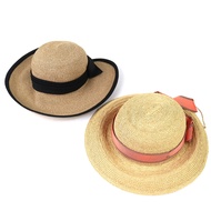 成色極佳 △ LANVIN COLLECTION HELEN KAMINSKI 絲帶RIBON草帽兩件套NATURAL粉色帽子 日本製造 女款