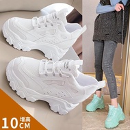 height shoes Women's White Shoes Spring Height Increasing New Women's Shoes Height Increasing10cmSpo
