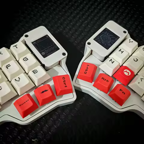 Hot Sales Corne V4.1 SplitKeyboard Kit Custom Wireless Bluetooth Hot Swap ZMK DIY Screen Display500m