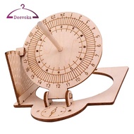[deevoka] Equatorial Sundial Clock DIY Wooden Building Kit for Adults And Children