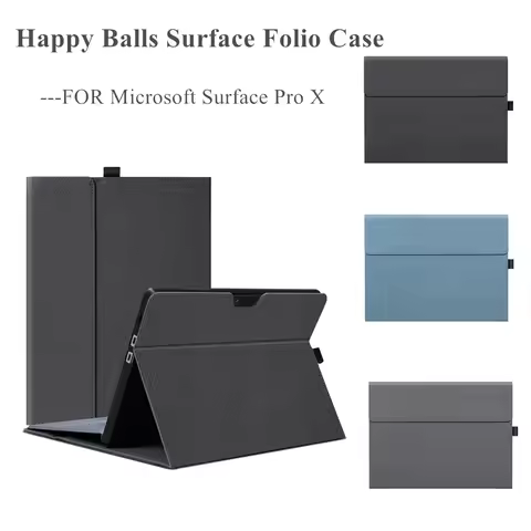 Surface Pro X Case with Stylus Holder Protective Cover Multiple Angle Viewing Folio Case for Microso