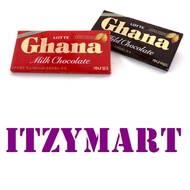 LOTTE GHANA MILK CHOCOLATE/MILD CHOCOLATE 34G