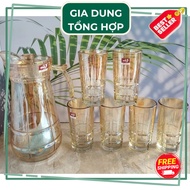 YZH-36/L7HA 1.7L Bottle Set, Water Cup, Gold Glass