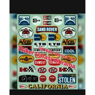 Garage diorama stickers, A4 size, universal Diorama accessories