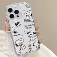 [ส่วนลด]เคสโทรศัพท์ใสลายการ์ตูน Snoopy สุดน่ารัก เคส ไอโฟน 11 For iPhone12 13 14 15 Pro MAX X XS XR XS 7 8 Plus SE2020