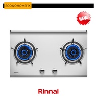 [ RINNAI ] RB-782S 2 Burner Built-In Cooking Hob Stainless Steel Top Plate, Available in TG ( by PUB)  &amp;  LPG