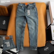 Quần jean nam Heboz dáng slim D037 quần dài nam denim màu xanh wash - 00002734