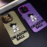 Dragon Ball Small GoKo Large Hole Mirror Frame Comic Case Suitable for IPhone 7 8 Plus 11 12 13 14 15 Pro XR X XS Max SE 2020  Metal Button Silicone Hard Casing Full Package