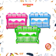 Rak tempat Bumbu Kitchen Set Monaco 7 Tabung - Rak Bumbu Dapur Susun unik | KB