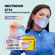 หน้ากาก KF94 20ชิ้น รุ่น RAINBOW  หน้ากาก เเมสนิวโทรวิส หน้ากากปิดจมูกกันฝุ่นpm2.5 เเมส หน้าสวย