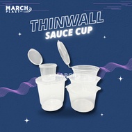 THINWALL SAUCE CUP PUDDING CUP WITH CONNECTED LID