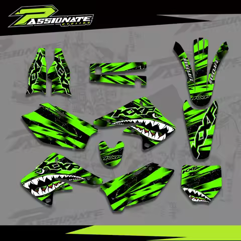 Motorcycle Graphics Backgrounds Decal Sticker Kits for Kawasaki KX250F KXF250 KX 250F KXF 250 2004 2