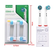 4pcs Refill Oral B Elektrik Kepala Sikat Gigi Oral B