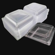 SW OP - L300 SQUARE CONTAINER 7"X7" BEKAS SEGI 4 SAMA / BEKAS KEK  BOX CONTAINER DISPOSABLE CONTAINE