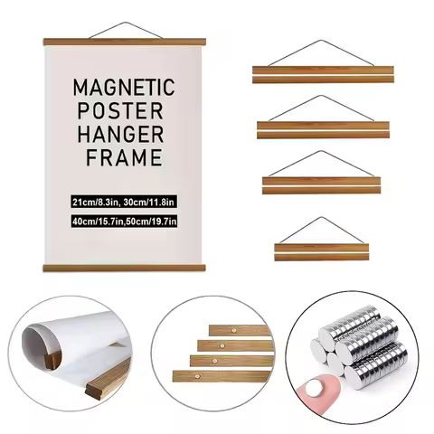 Multifunctional Magnetic Hanging Photo Frame - Magnetic Poster Holder, Lightweight Removable Magneti
