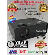 IDBTECH W28 WIFI + TV TUNER MINI PROJECTOR 2400 LUMENS W24 W12 BA50 - STORENMR