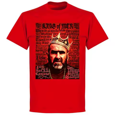 2025 Classic Cantona Jersey Football Cotton Graphic Tshirts Men Women Short Sleeve Summer O-Neck Top