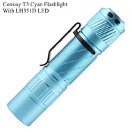 Convoy T3 Cyan Flashlight With LH351D LED Mini Torch Camping Hiking Lamp