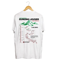 Infinide T-Shirt Original JALUR PENDAKIAN GUNUNG LEUSER Kaos Outdoor Distro Cotton Combed 24s Premiu