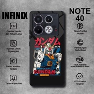 Softcase Glass Glossy Case hp INFINIX Note 40 4G/5G GUNDAM Motif Infinix Note 40 40S HD Casing