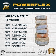 Royal Cord Powerflex Wire 75Meters #18, #16, #14, #12 2C , 3C Electrical Wire