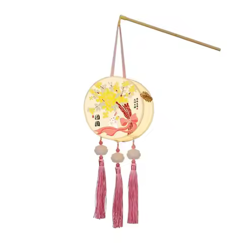 Rabbit LED Mid-Autumn Festival Lantern Chinese DIY Festival Hanging Lamps Portable Traditional Home