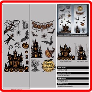 Halloween static glass door decoration sticker cabinet window haunted house haunted castle pumpkin t