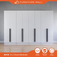 ACCA 8X6FT_4X2 DOORS WARDROBE WITH SHELF / almari baju /kabinet baju / almari baju budak