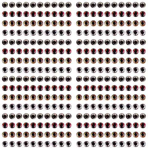 320Pcs Fish eyes for lures 4D 3mm 4mm 5mm 6mm Simulation Fishing eyes Fly Tying Minnow Bait Artifici