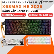 Attack Shark X68MAX Premium Mechanical Keyboard - CNC Aluminum, Rapid Trigger, Magnetic Switch, RGB 