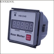 KOOK Digital Hourmeter HM-D48 0‑999 99h Timer for Lawn Mower Generator  Tractor
