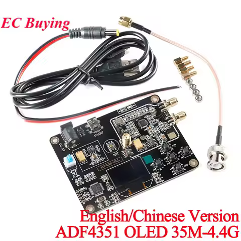 ADF4351 RF Professional 35M-4.4G Accurate Signal Generator Module OLED Display Development Board USB