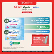 Erceflora Bundle Probiotic Supplement Supplement (3 Gut Defense + 3 Gut Restore) - For Kids & Adults