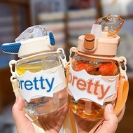 Newest Drinking Bottle Pretty ZY 1856 ADA TALI and Straw 650ml Capacity BPA free