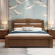 Simple Chinese Style Master 1.8m Double Bed Economical Rental Horizontal Single Wholesale Modern Woo