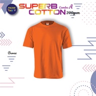 ORANGE CT7107 100% SUPERB VERY THICK COTTON ROUND NECK SHORT SLEEVE TSHIRT MEN WEAR UNISEX OREN KEME