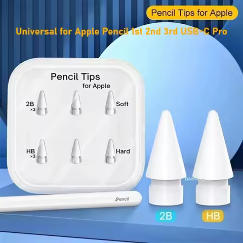 For Apple Pencil 1st 2nd 3rd USB-C Pro Tip Silicone Pencil Tips Replacement Stylus Pen Nib 2B HB for