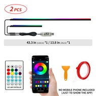 110cm APP Control Lampu Sekitar Mobil LED Interior RGB Symphony Lampu Suasana Strip Akrilik Dekorasi